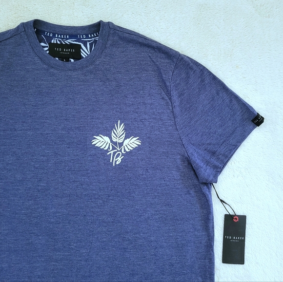 Ted Baker Heather Blue💙 Logo Tee👕 - NWT - Picture 8 of 13